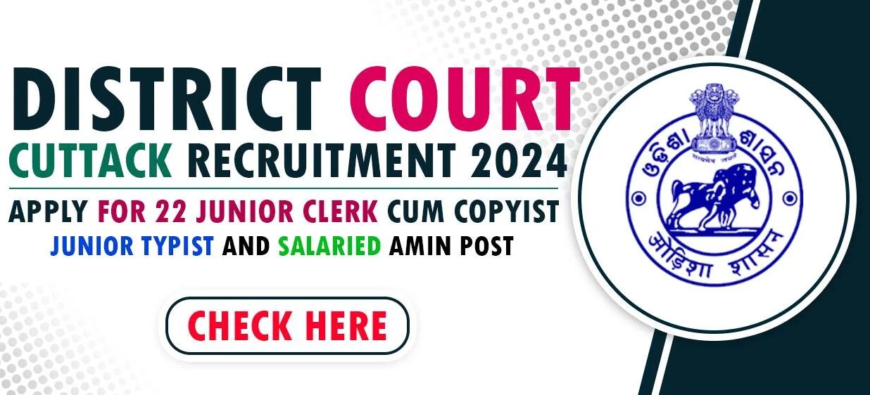 District Court Balangir Recruitment 2024 Apply for 32 Junior Clerk cum Copyist, Junior Typist, Stenographer and Salaried Amin Post, government job portal details on sarkariclerks