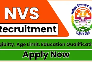 nvs government job portal details sarkariclerks